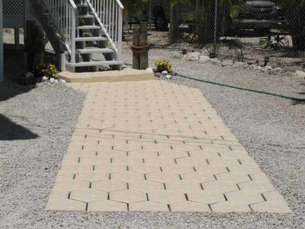 A stepping stone path made with our molds down in the Florida keys!