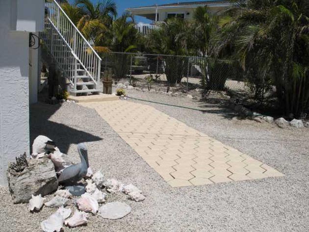 A stepping stone path made with our molds down in the Florida keys!