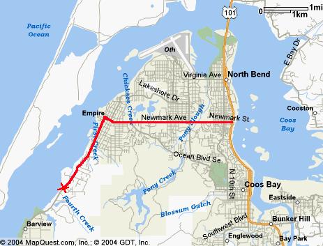Map Location of RV Storage in Coos Bay, Oregon