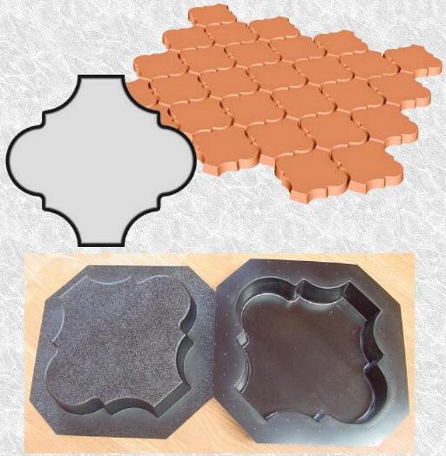 Mediterranean Plain Stepping Stone Mold—Design and ABS views