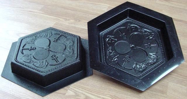 Bass Propeller Anchor Hexagon Stepping Stone Mold